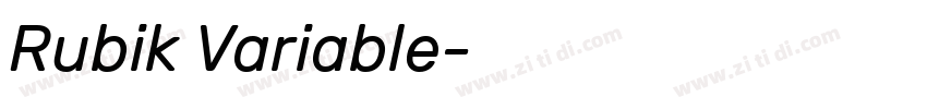 Rubik Variable字体转换